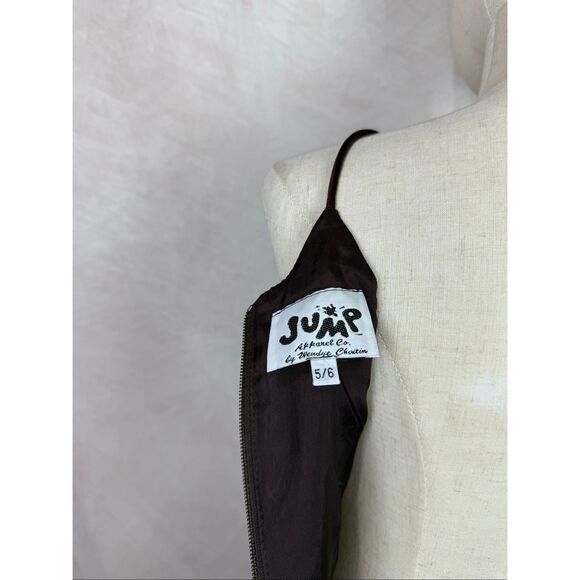 Vintage 1990s Chocolate Satin Slip Dress Minimalist Y2K Silhouette Whimsygoth - Picture 7 of 8